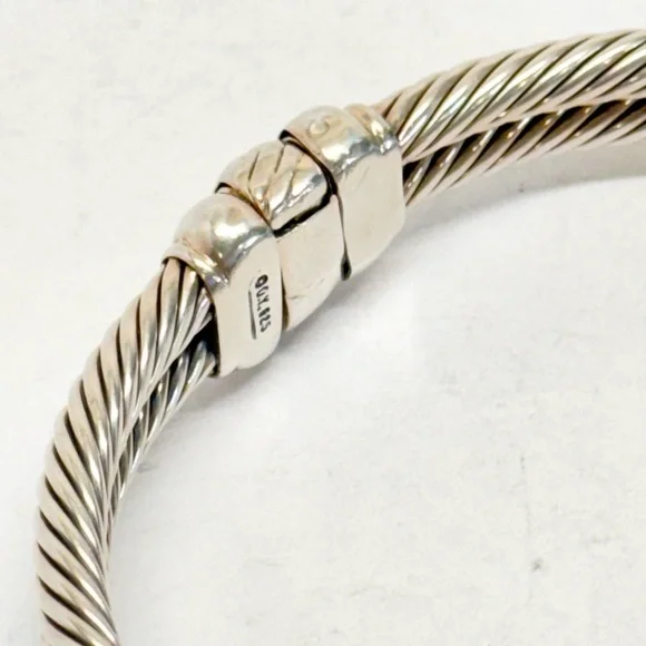 David Yurman .925 Lemon Citrine Diamond Albion Cable Bracelet - Picture 7 of 10